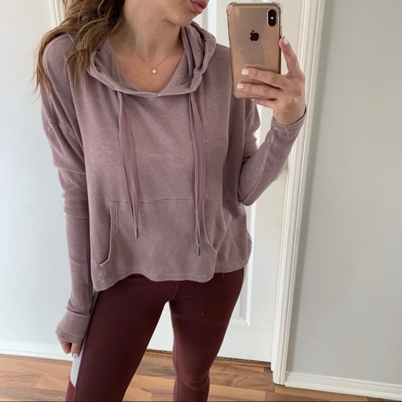 mrsalliexo Tops - mrsalliexo | Dusty Pink Workout Hoodie